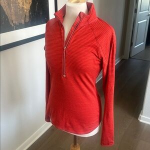 Athleta Red Quarter-Zip Jacket